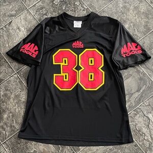 MAC TOOLS Vintage 90s Jersey - Black Red Yellow Men’s Mesh Football Racing Shirt
